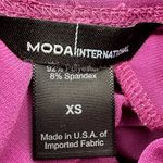 Moda International Sleeveless Ruched Mini Dress Flowy Pleated Party Magenta XS Purple Photo 1