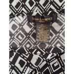 Susan Lawrence Size LP Black And White with Zipper Accents Blouse Photo 6
