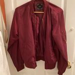 Iris Maroon Bomber Jacket Photo 0