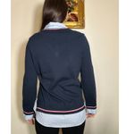 Tommy Hilfiger Blue Sweater V Neck with Collared Shirt Size Large Photo 1