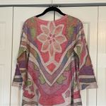 Sundance  Before Again Floral Burnout Waffle Knit Thermal Top Tunic Large Photo 7