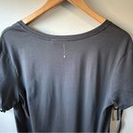 All Saints Kay Charcoal V-Neck Split Short Sleeve Tie Tee Size XS NWT Basic Photo 8