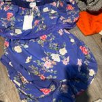 Lovers + Friends  Elouise Tiered Midi Dress Off Shoulder Feeling Blue Floral XS Photo 11