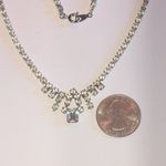 Vintage Silver Tone CZ Rhinestone Formal Classic Boho Necklace Photo 2