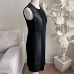 Akris Black Wool And Leather Dress Sleeveless Midi Dress Photo 2