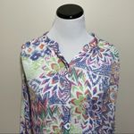Anthropologie Maeve Bryanna Dolman Sleeve Geometric Blouse Photo 1