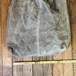 Suede leather Italian Maurizio Taiuti large grungy deconstructed hobo tote bag Tan Photo 7