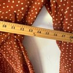 Lush Clothing Lush Sm Rust Brown Polka Dot Long Sleeve Midi Dress with Belt‎ Preppy Old Money Photo 6
