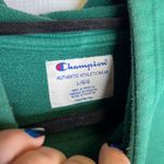 Champion Green Hoodie Sweatshirt Logo Graphic Pullover Hooded Fleece Large Photo 2