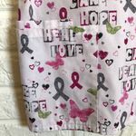 Sb Scrubs Care Heal Love cancer hope awareness butterflies hearts scrub top size M Photo 5