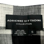 Adrienne Vittadini  Collection 100% Linen Wrap Skirt Tie Front Knee Length Plaid Photo 5