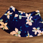 Lands' End  Tropical Print Swim Skirt End swim skirt, featuring a navy blue Photo 0