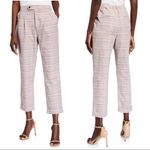 Lost + Wander Sweet Melody Ankle Pants Medium Plaid Pink Cream High Waist NWT Photo 3
