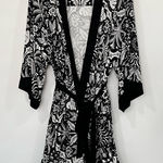 Soma Cool Nights Short Robe Kimono Size XXL Amazonia Tile Black White Soft Comfy Photo 0