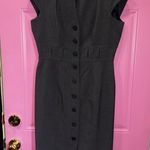 Calvin Klein Charcoal Button-Front Midi Dress Photo 0
