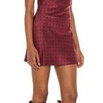 House Of Harlow 1960 x REVOLVE Ira Burgundy Polka Dot Satin Slip Dress Medium Pink Photo 1