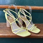 Dolce Vita Strappy Raffia Heeled Sandal 10 Yellow Photo 1