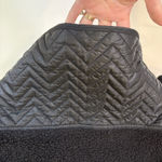 Athleta Cozy Sherpa Snap Jacket Sweatshirt Small Black Photo 4