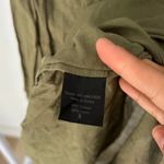 Jenni Kayne  Olive Green Silk Blend Quarter Sleeve Top Size Small Photo 2