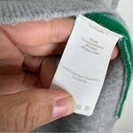 Boden Eva 100% Cashmere Crew Neck Sweater Size Medium Gray with Rainbow Stripe Photo 4