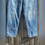 Abercrombie & Fitch High Rise Barrel Jean with vertical seams in a light wash Photo 6