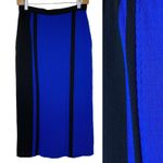 Ming Wang Maxi Skirt Cable Soft Knit Blue Black size XS Photo 4