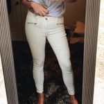 Refuge White Denim Jeans With Ankle Zipper  Photo 0