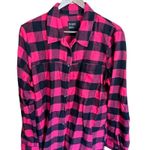 Free Press  Buffalo Plaid flannel shorts and top sleep set womens' size medium Photo 1