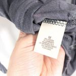 Anthropologie Arden B Gray Long Sleeve Back Cut Out Back Cowl Neck Ruched Top Shirt Y2K Photo 3