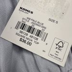 SO  Goods for Life Smocked Peplum Square Neck Bell Sleeve Blouse Baby Blue Size S Photo 8