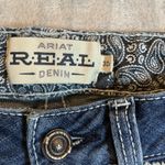 Ariat  Real Denim Womens‎ 30R Blue Jean Shorts Frayed Raw Hem Distressed *flaw* Photo 1