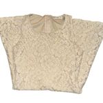 Ginger G Elegant Cream Floral Lace Dress Photo 3
