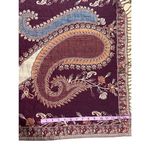 KA Cashmere 100% Large Brown & Tan Paisley Scarf Light Weight Shoulder Wrap Photo 1