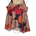 Kona Sol  Peach Pink & Navy Floral Print Tankini Top Women's 14W Photo 6