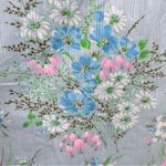 Vintage JC Penny Floral Robe House Dress NO SIZE Empire Waist Pastel eyelet Trim Blue Photo 7