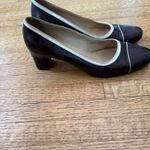 Bally Brown Leather Block Heel Pumps Womens Size 10 US / 40 EU Rounded Toe Photo 5