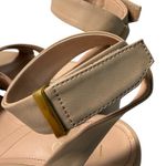 Franco Sarto  Noel Beige Leather Ankle‎ Strap Block Heel Sandals Womens Size 8M Photo 2