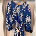 Alexis  Blue and White Floral Mini Dress Photo 1