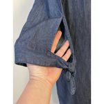 Talbots  Denim Cowboy Dress Size 12 Blue Shift Knot Sleeve Casual Church‎ Western Photo 2