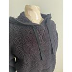 True Craft  Sherpa Cozy Solid Black Pullover Hoodie Sweatshirt Medium Photo 2