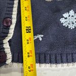 Cherokee  Navy Sweater cardigan winter Snowflake crocheted Design 1X mittens plus Photo 13