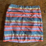 J Crew rainbow metallic striped business casual 00 skirt Gold Photo 0