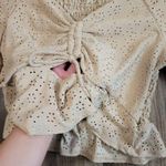 Urban Romantics  Cream Eyelet Cut Out Off Shoulder Blouse Juniors Size L Photo 1