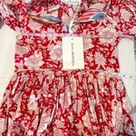 Alix Of Bohemia Tuesday Midi Dress Red Ruby Floral Cotton Size XS Photo 10