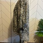 Chloe K Womens Large Sheer High low Gray Print Oversized Top Shirt Blouse Photo 8