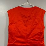 frame denim Frame Twist Front Sleeveless Dress Red Orange Small S Photo 4