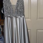 Silver Homecoming/Snowball/Prom Dress Size 6 Photo 3
