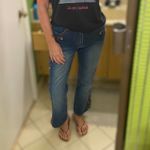 Bill Blass Vintage Flower Embroidered High Rise Blue Jeans Size 8 Petite Photo 8