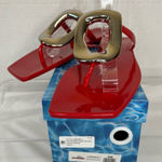 Jeffrey Campbell Linques Jellies, Red & Shiny Silver. Sz. 9, NWT Photo 0