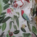 NWOT Vilagallo Cassie Cotton Tropical Print Dress White Size 8 Photo 5